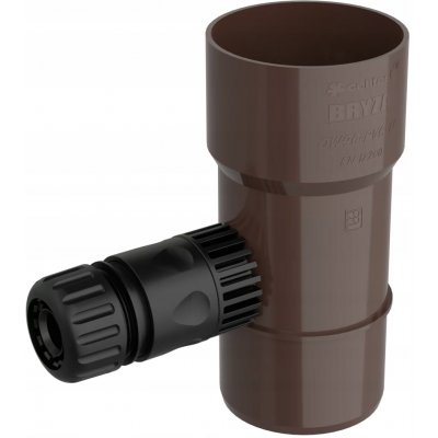 Bryza Sběrač dešťové vody Ø 110 mm se závitem 1" RAL 8017 hnědý – Sleviste.cz