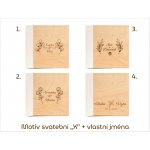 GEDEON Fotoalbum 10x15 200 foto Wood white GRAVÍR Motiv gravíru: Motiv svatební "X" + vlastní jména – Zbozi.Blesk.cz