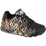 Skechers Uno Metallic Love black/gold černá – Zboží Dáma