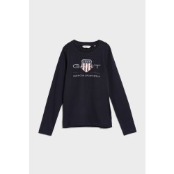 Gant tričko Archive Shield Ls t shirt modrá