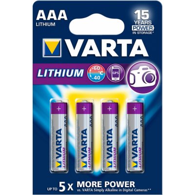 Varta Lithium AAA 4ks VARTA-6103/4B – Zbozi.Blesk.cz