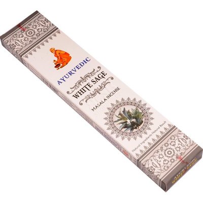 Ayurvedic White Sage indické vonné tyčinky 15 ks – Sleviste.cz