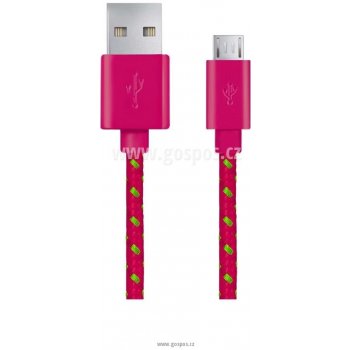 Esperanza EB175PG - 5901299916513 Micro USB 2.0 A-B M/M, 1m, růžový