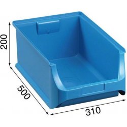 Allit Plastové boxy na drobný materiál 310x500x200 mm modré