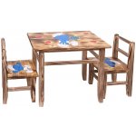 ČistéDřevo Dětský dřevěný stoleček s židličkami Šmoula – Zboží Dáma