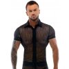 Pánské erotické prádlo Svenjoyment Tight Half-Sleeve Lace Shirt 2161656 Black