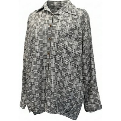Košile šedá kostkovaná 1516 – Sleviste.cz