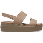 Dámské Sandály CROCS BROOKLYN LOW WEDGE 206453-2EL Hnědá – Zboží Dáma