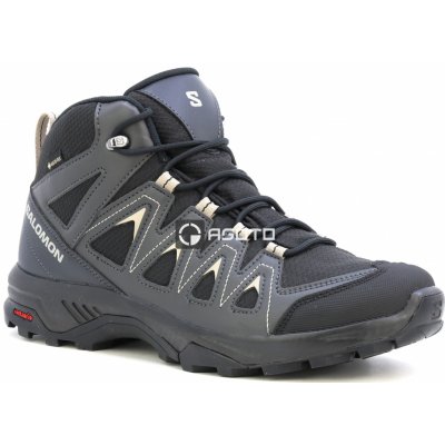 Salomon X Braze Mid Gtx pánská trekingová obuv Goretex membrána černá – Zboží Mobilmania