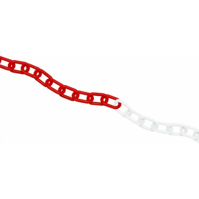 Happy end plastový řetěz bílá červená Ø 5 mm délka 25 m CV 1030