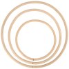 Vyšívací rámeček a kruh creativ company Kruh bambusový natural průměr 15,3cm; 20,3cm a 25,5cm