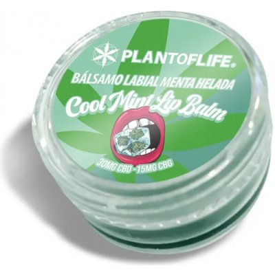 Plant of Life balzám na rty Cool Mint s 1% CBD a 0,5% CBG 3g