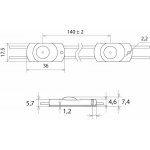 MCLED Modul LED 1xSMD2835, 0,4W, 12V, 33mA, 6550K, úhel 170°, IP65 – Sleviste.cz