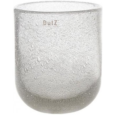 Skleněná váza DutZ Vase Flower, výška 14 cm, průměr 12 cm, barva čiré bubliny – Hledejceny.cz