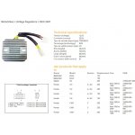 DZE regulátor napětí HONDA cmX 250 REBEL 85-00; CN 250 87-01; KYMCO 125/200/250; MALAGUTI; PIAGGIO; SYM (ESR334) (KAM-009-31600) | Zboží Auto