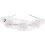 Biju Čelenka bílé kytky 8000959 – Zboží Mobilmania