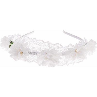 Biju Čelenka bílé kytky 8000959 – Zboží Mobilmania