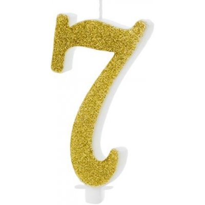 PartyDeco svíčka zlatá číslo 7 – Zboží Dáma
