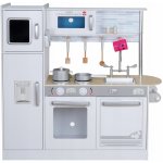 INKA Dětská dřevěná kuchyňka s lednicí a mikrovlnkou 80 cm – Zboží Dáma