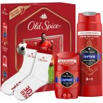 Old Spice Footballer, Dárková sada s tuhým deodorantem 50 ml + sprchovým gelem Captain 250 ml + otvírák – Sleviste.cz
