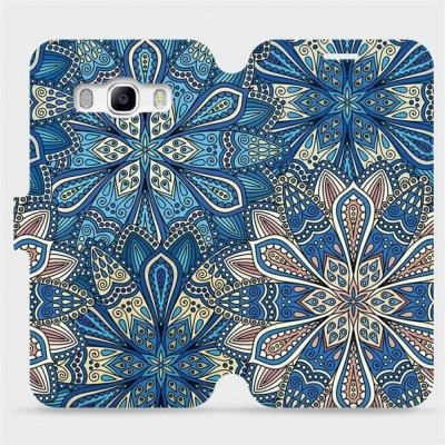 Pouzdro Mobiwear parádní flip Samsung Galaxy J5 2016 - V108P Modré mandala květy