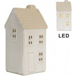 Béžový keramický svítící LED domek - 6*5*11 cm - Clayre & Eef – Hledejceny.cz