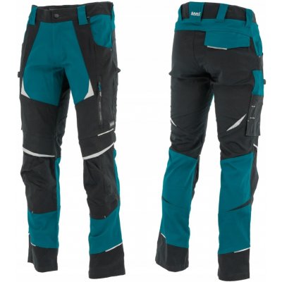 Sara Workwear Strečové kalhoty COTTONFLEX černé petrolejové – Hledejceny.cz