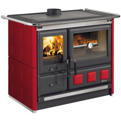 Nordica ROSA XXL MAIOLICA sporák 8,5 kW, s velkou troubou, bordó – Zboží Mobilmania