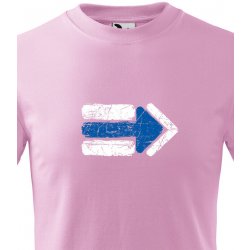 Canvas dětské tričkoTuristická šipka modrá, Sorbet