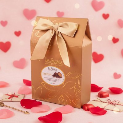 La Suissa Tartufi Assortiti italské čokoládové lanýže v elegantním dárkovém balení 150 g – Zboží Dáma