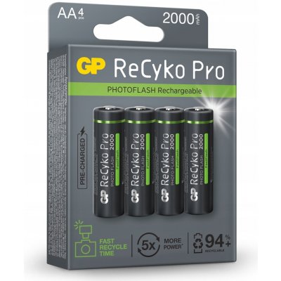 GP ReCyko Pro Photo Flash AA 4ks 1033224201 – Zboží Živě