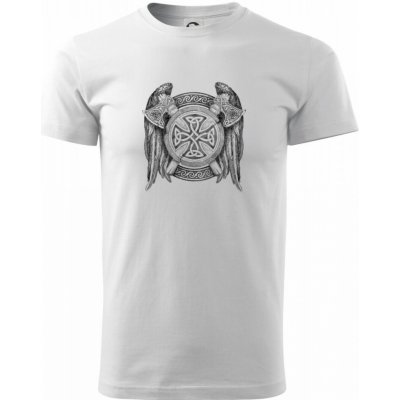 Keltský symbol a sekery klasické pánské triko bílá – Zboží Mobilmania