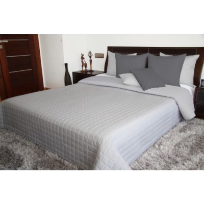 DumDekorace přehoz na postel Oboustranný v světle šedé barvě 75 x 160 cm – Zboží Mobilmania