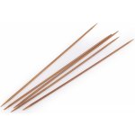 Bambusové ponožkové jehlice č. 2; 2,5; 3; 3,5; 4,5 Varianta: 3 (3 mm) bambus tmavý, Balení: 1 sada – Zbozi.Blesk.cz