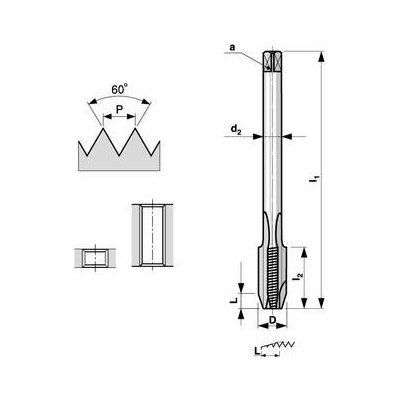 Bučovice Tools Závitník strojní M16x1 HSS 2N přímá drážka s lamačem třísek PN8/1 - BU108-162 – Zboží Mobilmania