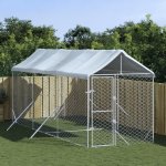 vidaXL Venkovní psí kotec se střechou stříbrný 200 x 600 x 250 cm – Zboží Dáma vidaXL Venkovní psí kotec se střechou stříbrný 200 x 600 x 250 cm – Zboží Dáma