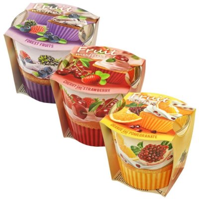 Bartek Candles Fruit Muffins Cherry and Strawberry 115 g