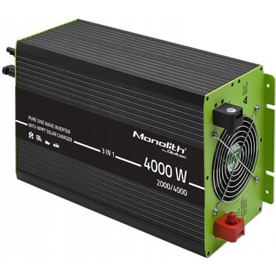 Qoltec 51914 Solární měnič napětí Qoltec Monolith 3v1 s funkcí AC nabíjení | MPPT | UPS | ATS | 2000W | 4000W | 12V až 230V | Čistý sinus | Zboží Auto