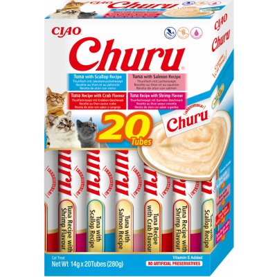 Churu Cat BOX Tuna Seafood Variety 20 x 14 g – Zbozi.Blesk.cz