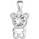 Pavona Stříbrný přívěsek s krystalem Swarovski bílý medvídek 34229.1 – Hledejceny.cz