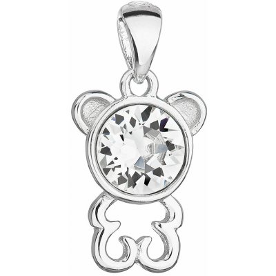 Pavona Stříbrný přívěsek s krystalem Swarovski bílý medvídek 34229.1 – Hledejceny.cz