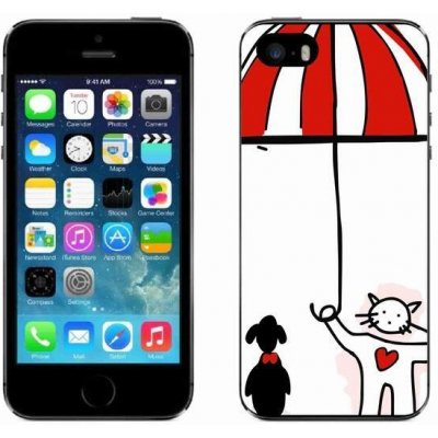 Pouzdro mmCase Gelové iPhone 5/5s - pejsek a kočička – Zbozi.Blesk.cz