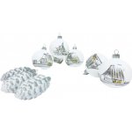 Irisa LUXUSNÍ SET Vánoční ozdoby NANCY bílé dekor chalupa BOX 39 ks Velikost: 7 cm Balení: 39ks Barva: bílá – Zboží Dáma