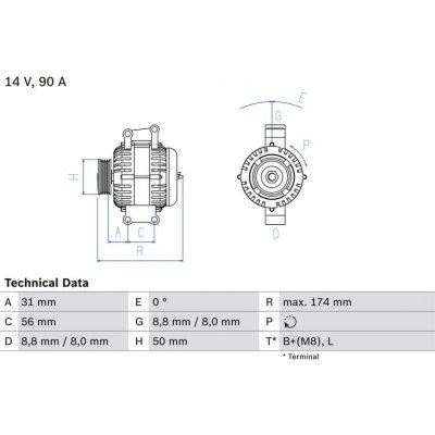 BOSCH 0 986 042 530 generátor (0986042530) – Sleviste.cz