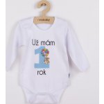 Body s potiskem New Baby Už mám rok modré – Zboží Mobilmania