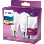 Philips 2x LED žárovka E27 A60 7W = 60W 806 lm 2700K teplá bílá – Hledejceny.cz