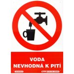 Voda nevhodná k pití 210x297mm - plast – Zboží Mobilmania