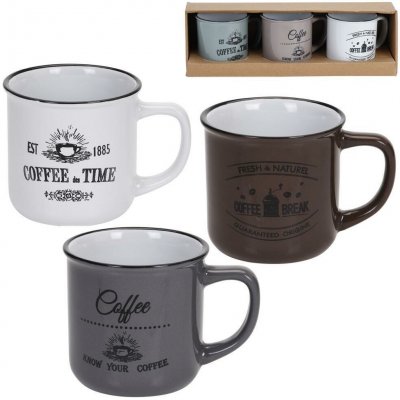 EXCELLENT HOUSEWARE Hrnek keramika KO-Q80000030 3 x 330 ml – Zboží Dáma