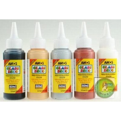 AMOS Barva na sklo 60 ml černá – Zboží Dáma