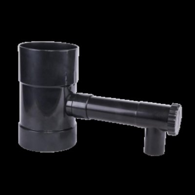 Bradas Sběrač dešťové vody s ventilem 100 mm černý
